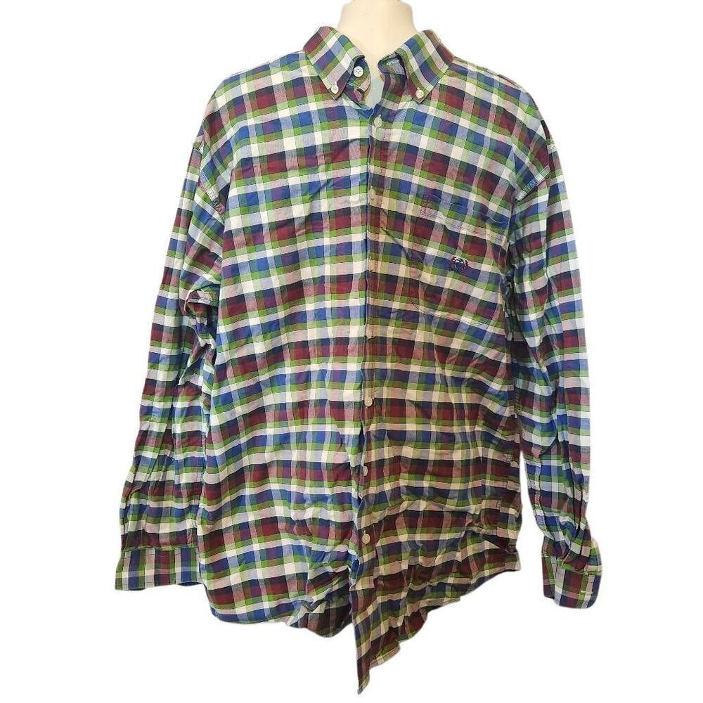 Men's Cinch Plaid Button‎ Down Shirt Size XL